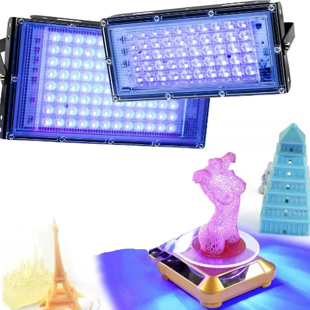 UV curing lamp 220V 50W 300W LED Ultraviolet UV curing lamp 395nm 365nm 405nm UV Glue Printing Spraying Painting Resin ink Resin DIY curing