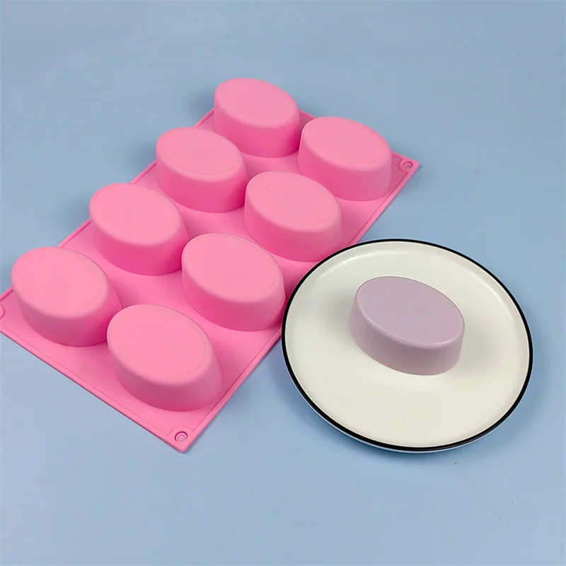 X-Haibei Round Circle Soap Silicone Mold Chocolate Jelly Muffin Cupcake Baking Mould, Basic Soap Making, Dia. 2.75inch,3oz per Cell