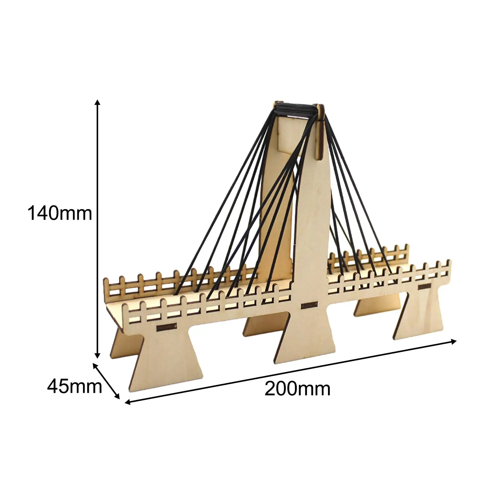 

DIY Educational Model Kits Toys Science Experiment Kits Cable Stayed Bridge Assembly Toy Small Inventions for Teens Adult