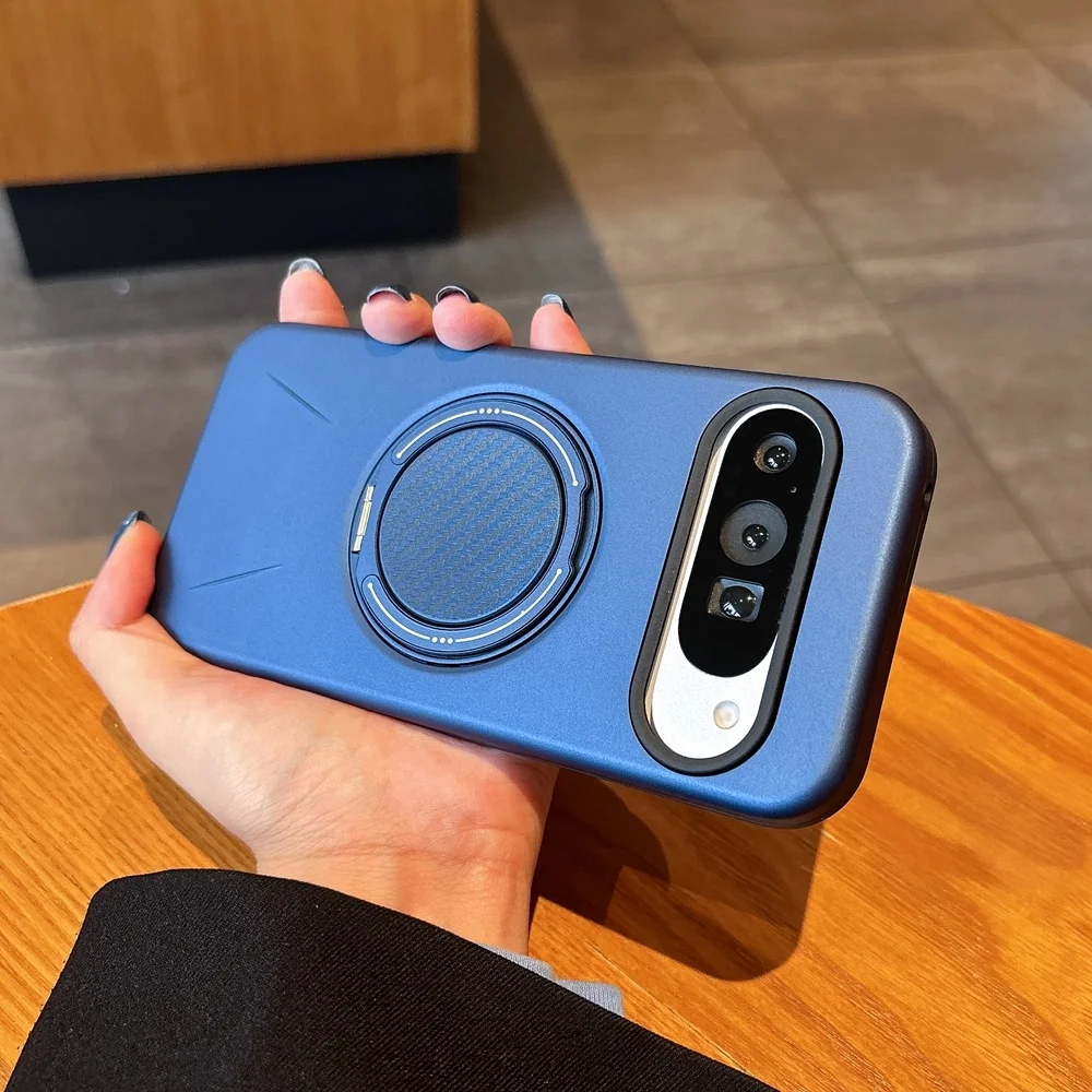 Luxury 360° Magnetic Metal Phone Case with Shockproof Stand Holder