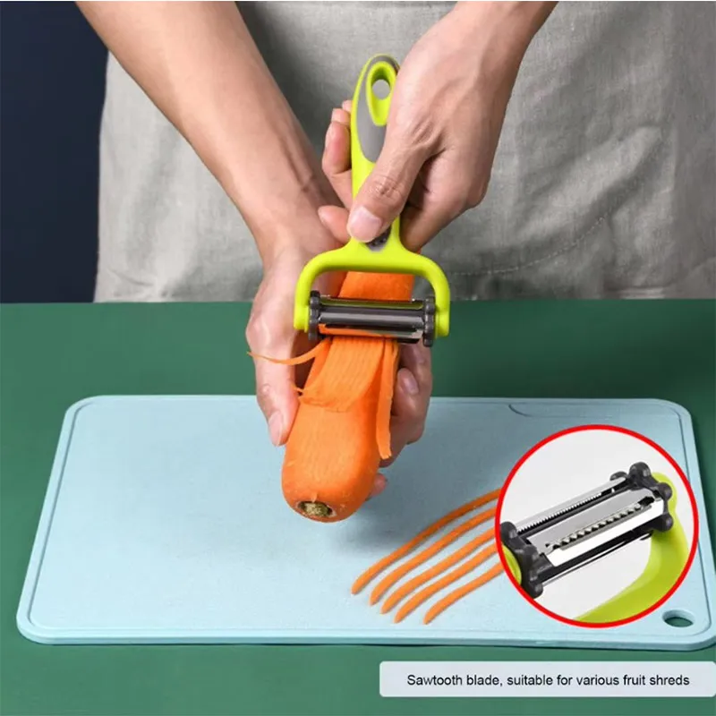 3 In 1 Rotary Peeler Fruit Vegetables Cabbage Graters Salad Carrot Potato Slicer The Ultimate Kitchen Tool