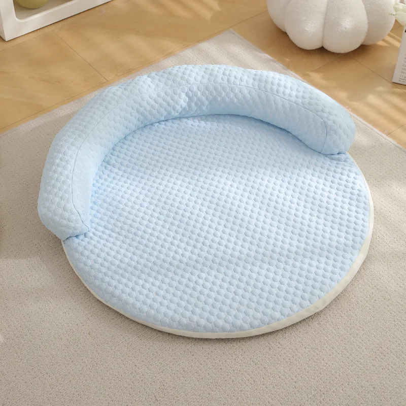 Orthopaedic Cooling Dog Bed For Pets Portable Round Pet Cushion_voghion.com