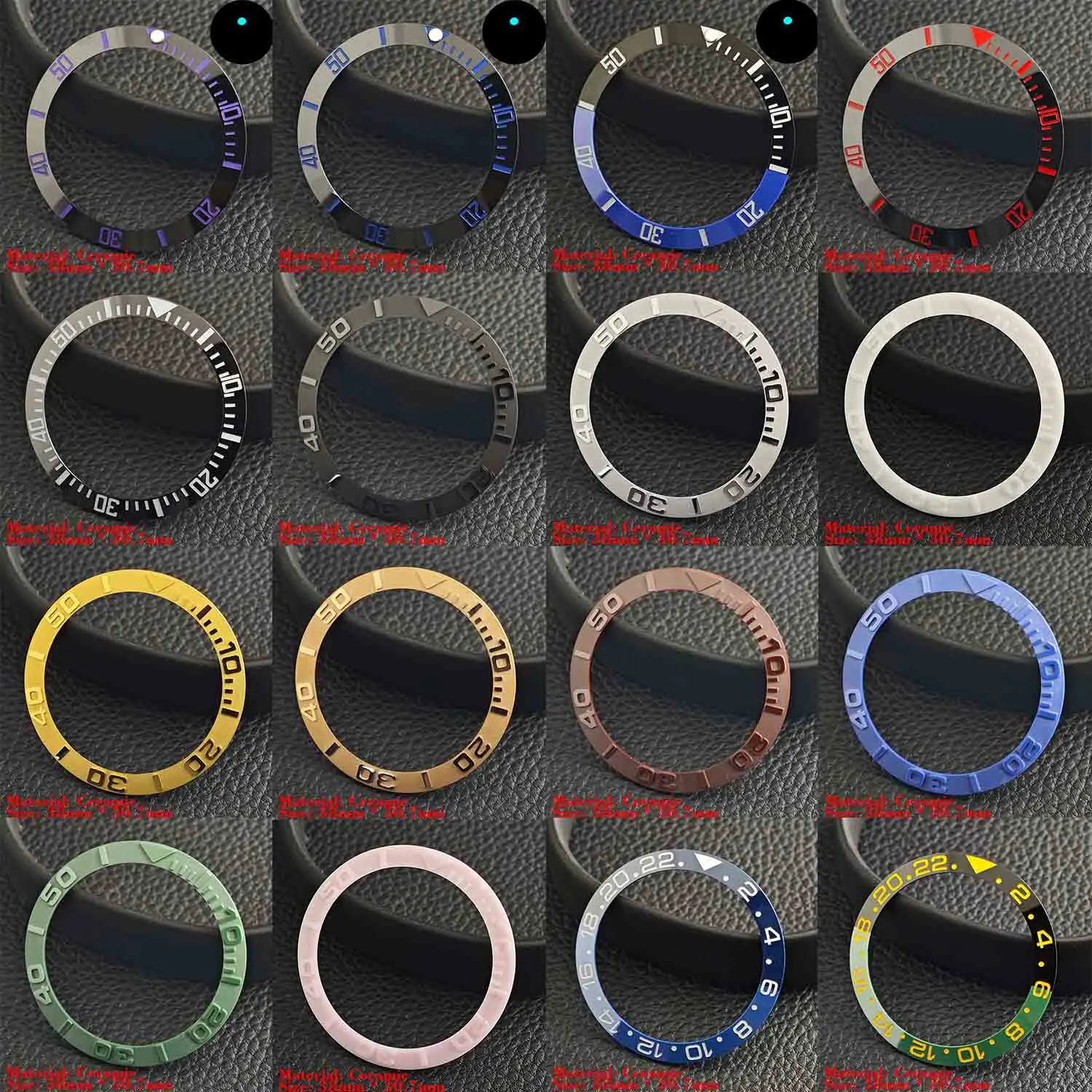 Ceramic Luminous Bezel Insert for Men's Watch - Premium Replacement Accessory