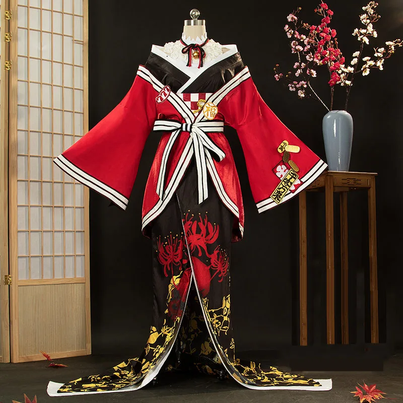 

COSLEE [S-XL] Vtuber NIJISANJI Nina Kosaka Kimono Dress Cosplay Costume Halloween Party Suit Role Play Clothing Custom Made NEW