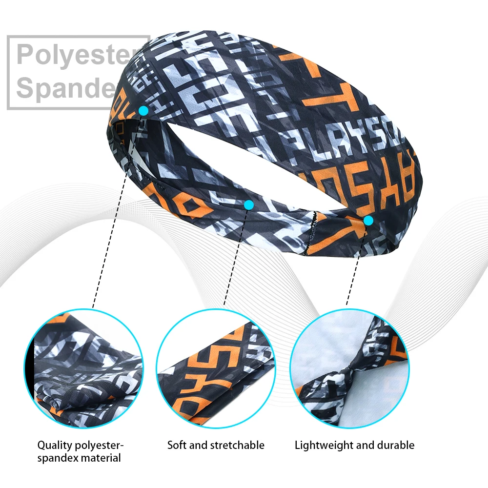 Männer Frauen Sport Stirnband Sommer Sport Breite Stirnband Elastische Tennis Yoga Haar Zubehör Atmungsaktiv Schnell Trocknend Fitness Headwear