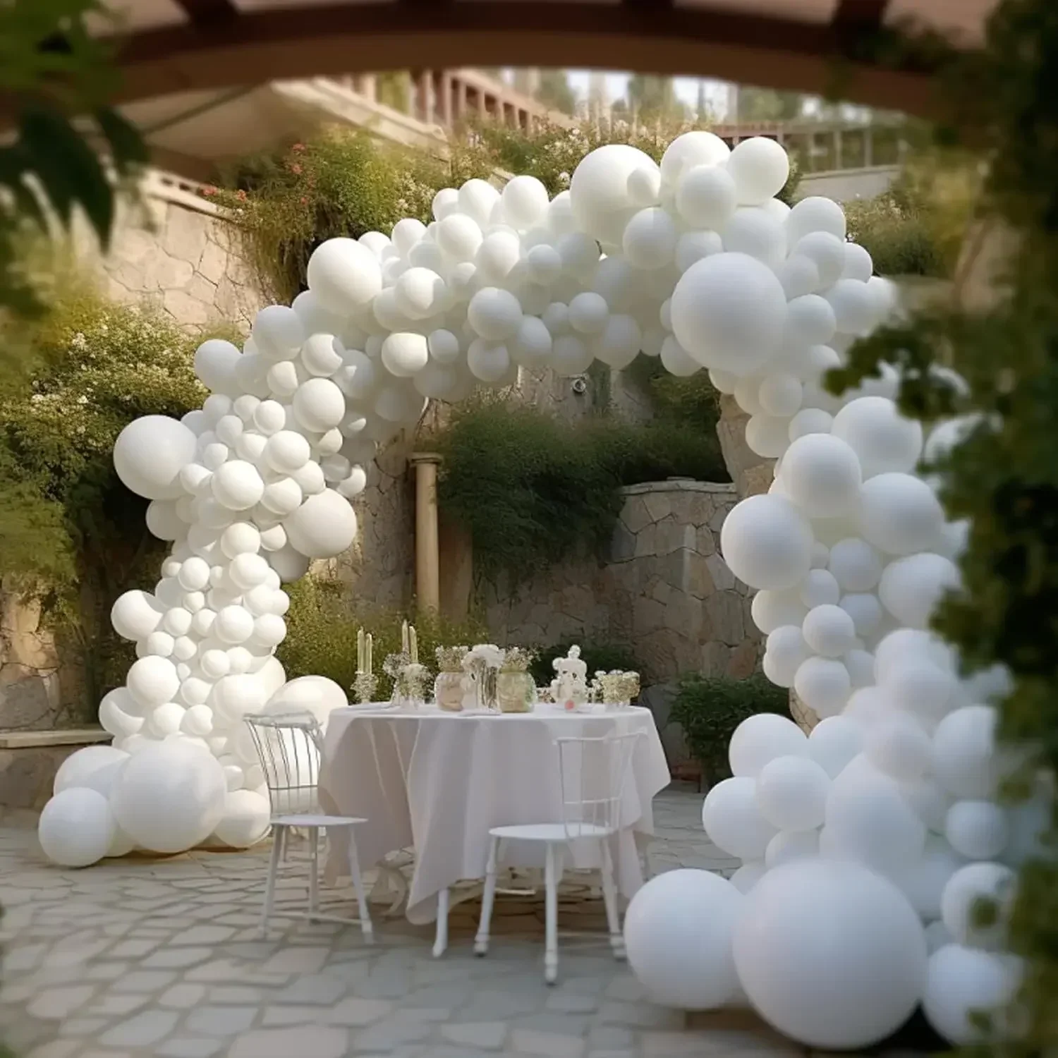 Weiße Matte Luftballons, Luftballons in Verschiedenen Größen für Ballongirlanden oder -bögen, Geeignet für Geburtstagsfeier-Dekoration – Detail 6