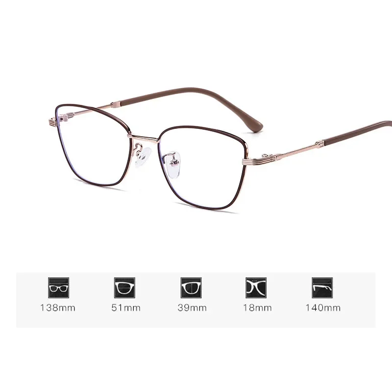 Cat Eye Finished Myopia Glasses for Men Women Fashion Unisex Near Sight Eyeglasses Ultralight Minus Diopter Eyewear 0-1.0-4.0 6