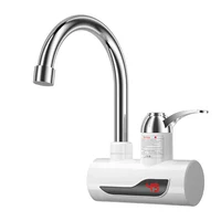 Robinet chauffe-eau électrique 3000W, mitigeur chaud/froid, température réglable, chauffe-eau sans réservoir, fournitures pour cuisine et salle de bain 4