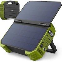 Portable Power Station 1000W with Built-in Solar Panel, 614WH/192000mAh LiFePO4 Battery Pack, Solar Generator 1