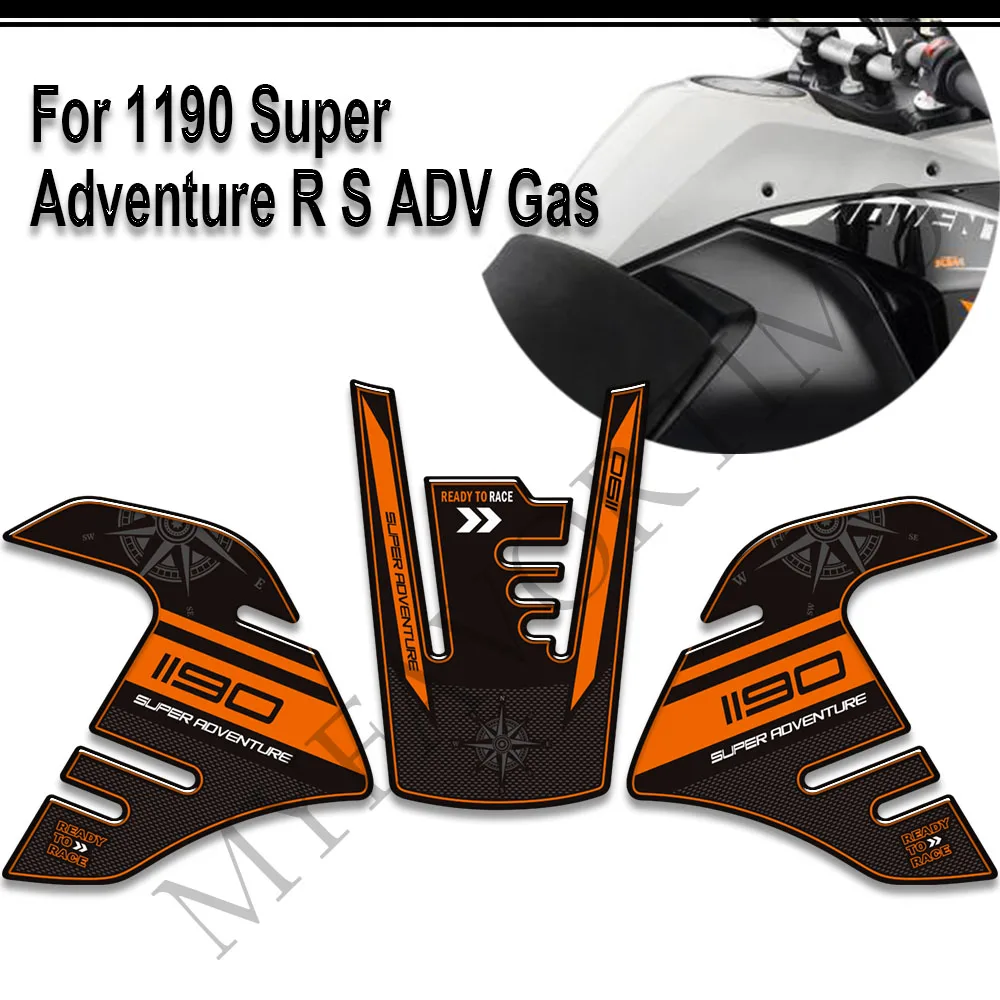 For 1190 Super Adventure R S ADV Gas Motorcycle Tank Pad Side Grips  Fuel Oil Kit Knee Protection 3D Stickers Decals