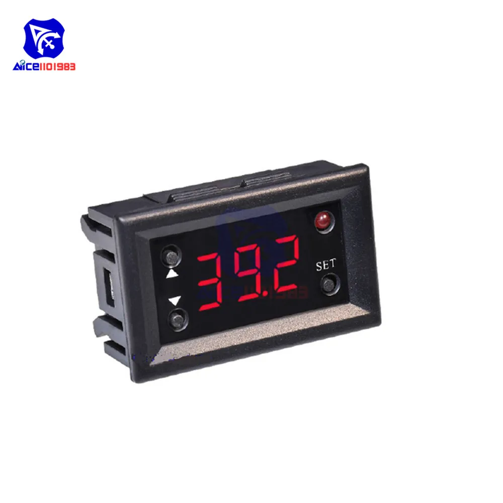 Termostato Digitale Programmabile Mini DC 12V con Interruttore e Sonda Sensore NTC Impermeabile