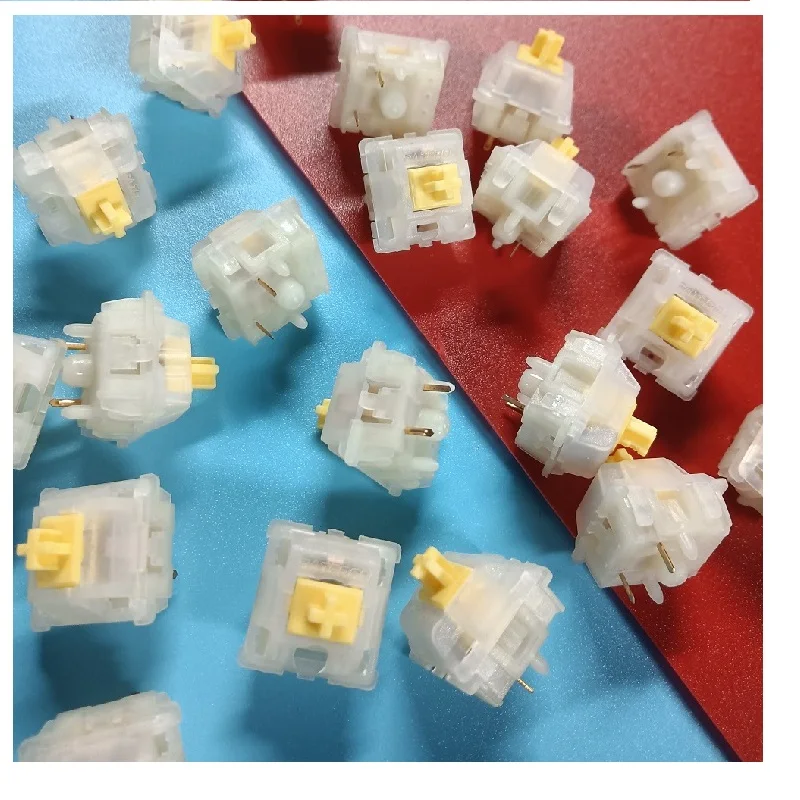Gateron Leitoso Pro Amarelo Vermelho Switches Ks3 x1 Pin Interruptor Lubed Linear para Gaming Teclado Mecânico - Imagem 5