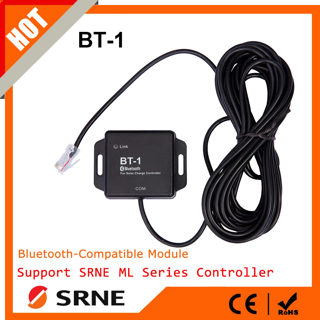 Mppt Módulo Controlador de Carga Solar Monitor sem Fio Sistema pv para Controladores Série ml Compatível com Bluetooth Bt1 Ip67