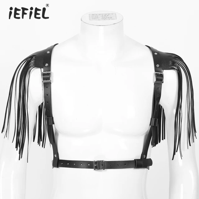 Mens Chest Harness Straps Muscle Elastic Belt Arnes Hombre Bondage Lingerie  With Metal O-rings Band Fancy Club Party Costume - Exotic Tanks - AliExpress