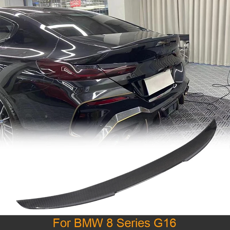 

Спойлер заднего багажника, крыла для BMW 8 серии G16 4 двери 2018 - 2021 не для M8 углеродное волокно Автомобильный багажник губа крыло спойлер