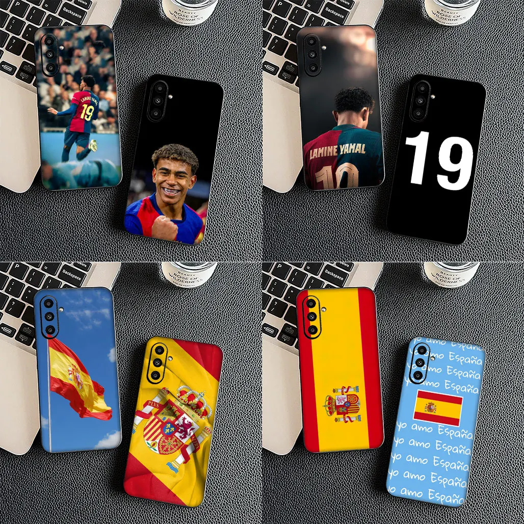 Soccer Spain Flag Phone Case with Number 19 Design