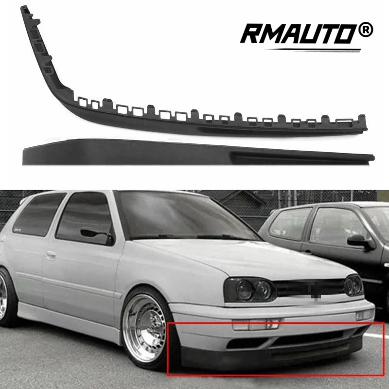 1 Paio Euro Car Front Deep Bumper Chin Spoiler Lip Sport Valance Splitter Per Vw Golf Mk3 3 Vr6 Car Body Styling Kit