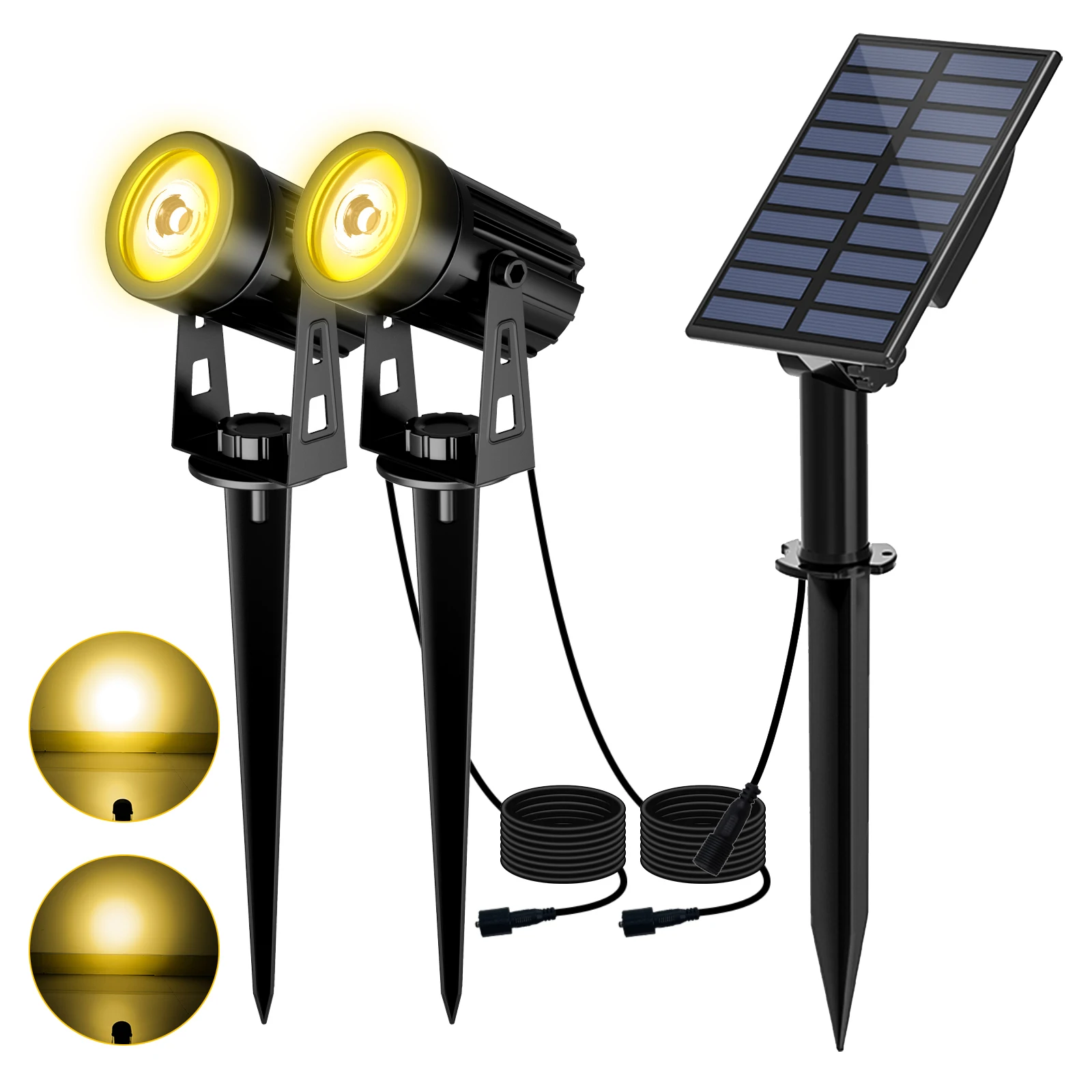 ตัวเลือกสินค้า ไฟ LED พลังงานแสงอาทิตย์ สวนกลางแจ้ง กันน้ำ IP65