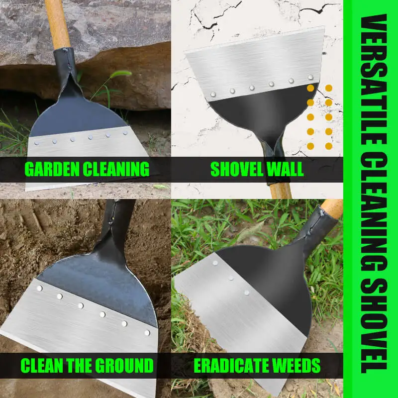1PC Multi-Functional Outdoor Garden Cleaning Shovel Steel flat shovel ice shovel Weeding Planting Farm Weeding Tool Dropshipping 6