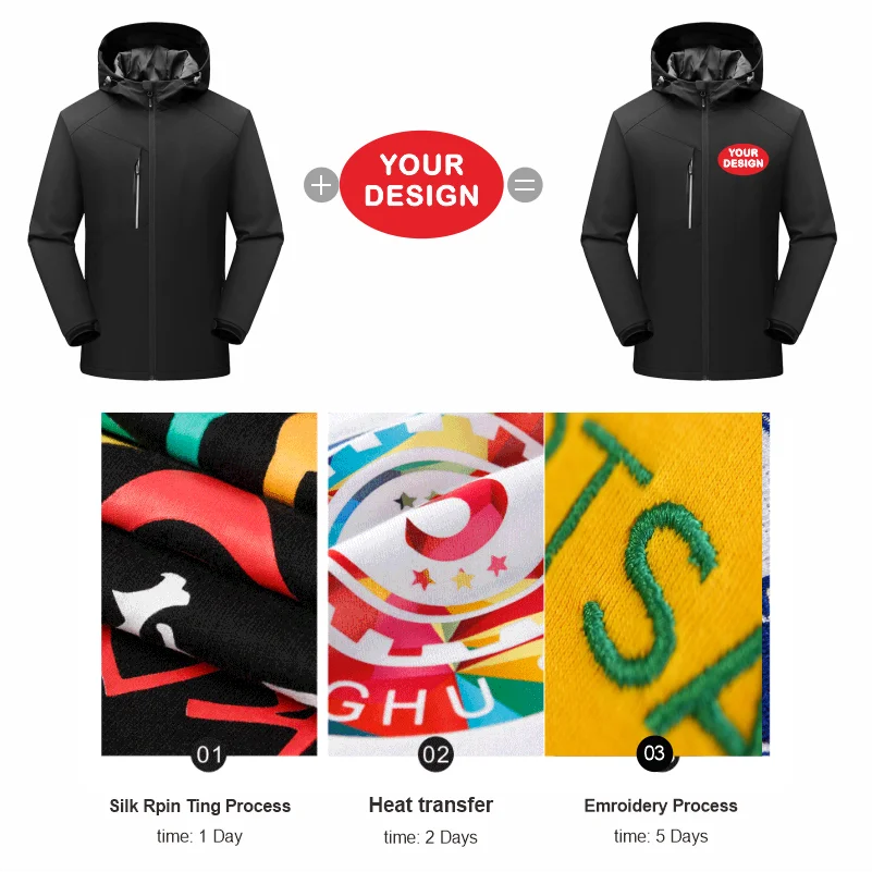 Customized LOGO Winter Jacket Waterproof Warm Thick Windbreaker Brand Design Printed Embroidery Outdoor Windproof Coat 5