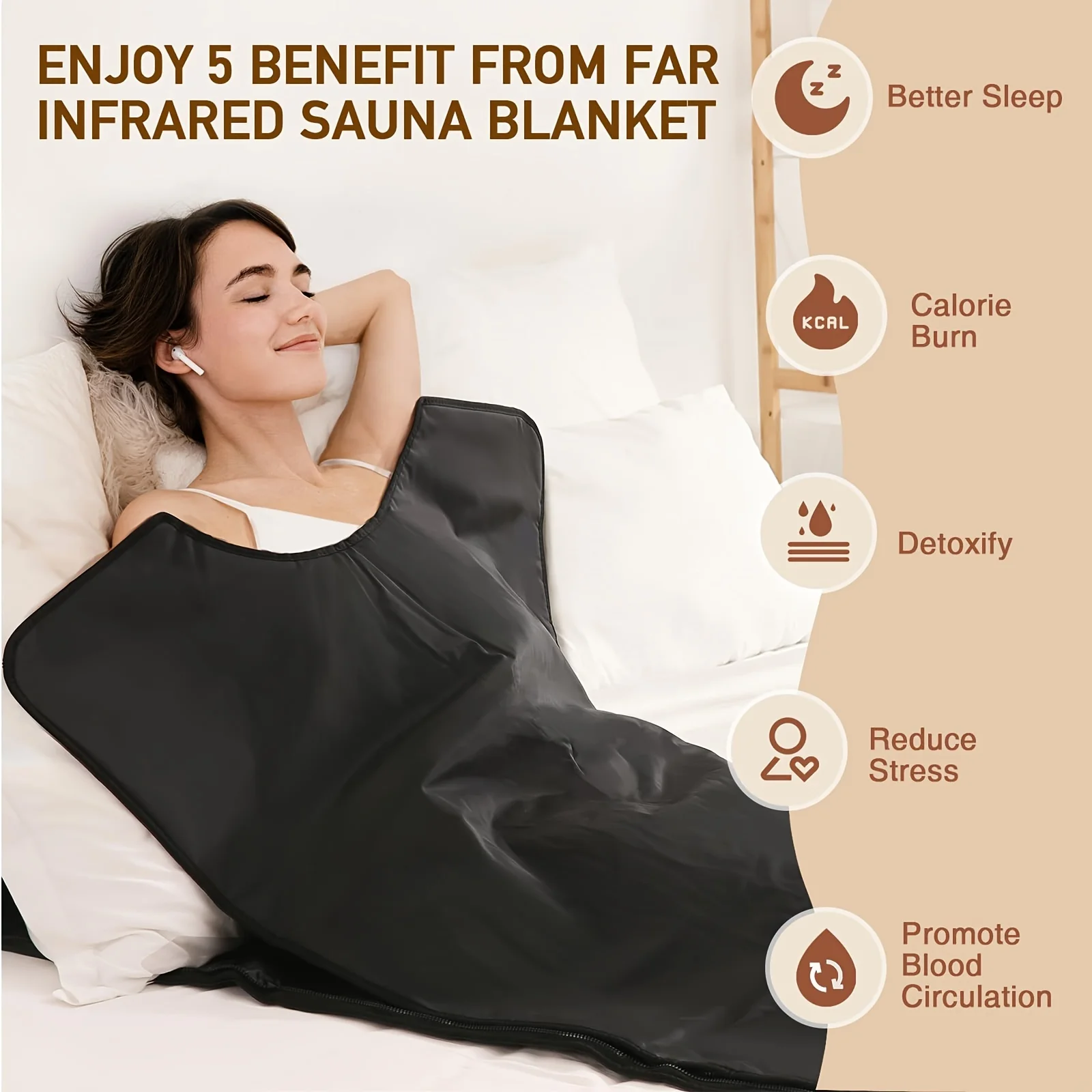 Infrared Sauna Blanket Portable Remote Control Professional Body Shaper Sauna Slimming Blanket for Home 6 Ft X 2.6 Ft