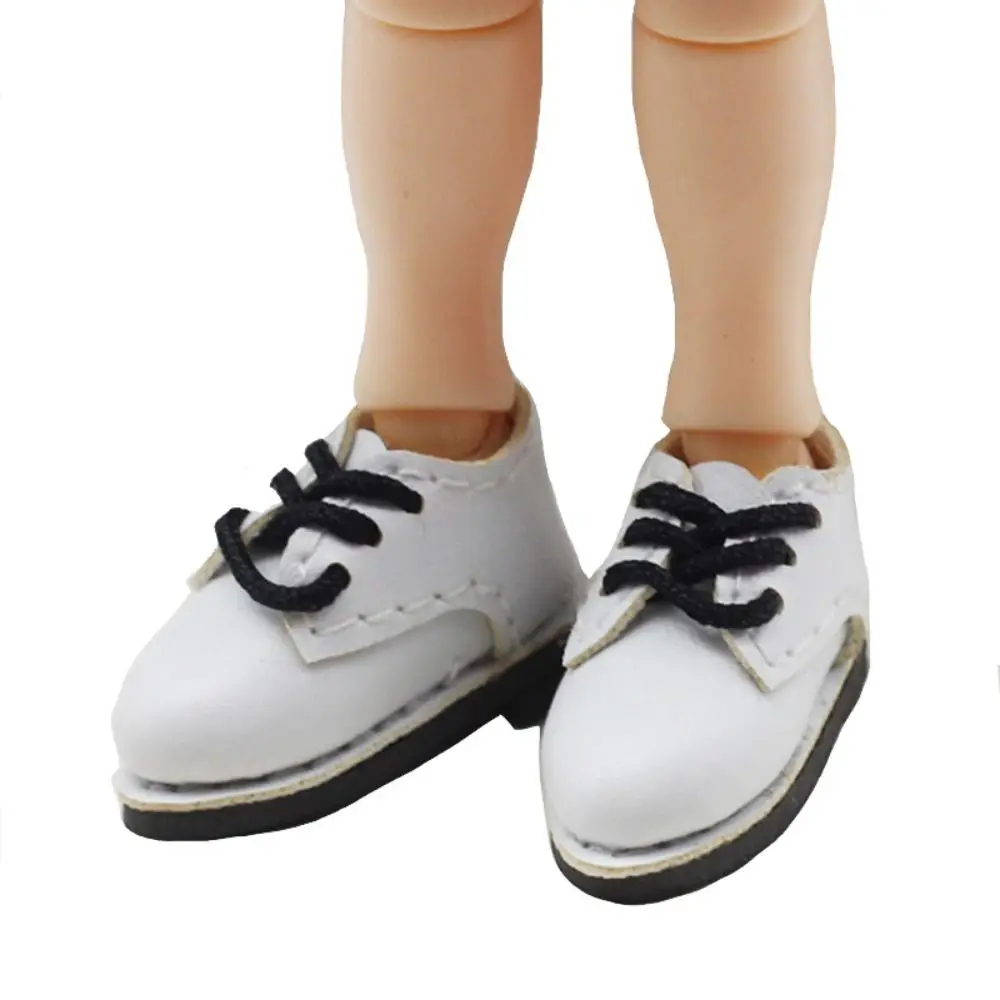 1Pair PU Leather 1/12 Bjd Doll Shoes Round Toe 1 Pair Doll PU Leather Shoes Cute Shoes Doll BJD Doll PU Shoes ob11 Doll