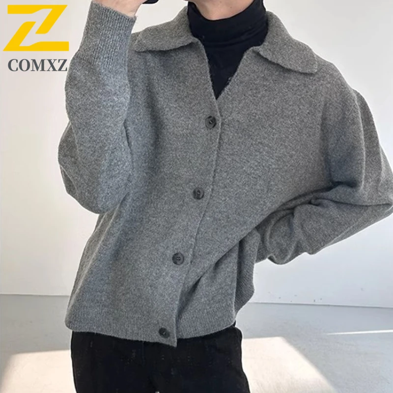 COMXZ 2025 New Men Women Sweater Spring Autumn Loose Slim-Fit Versatile Warm Base Layer Casual Waterproof and Windproof Jacket