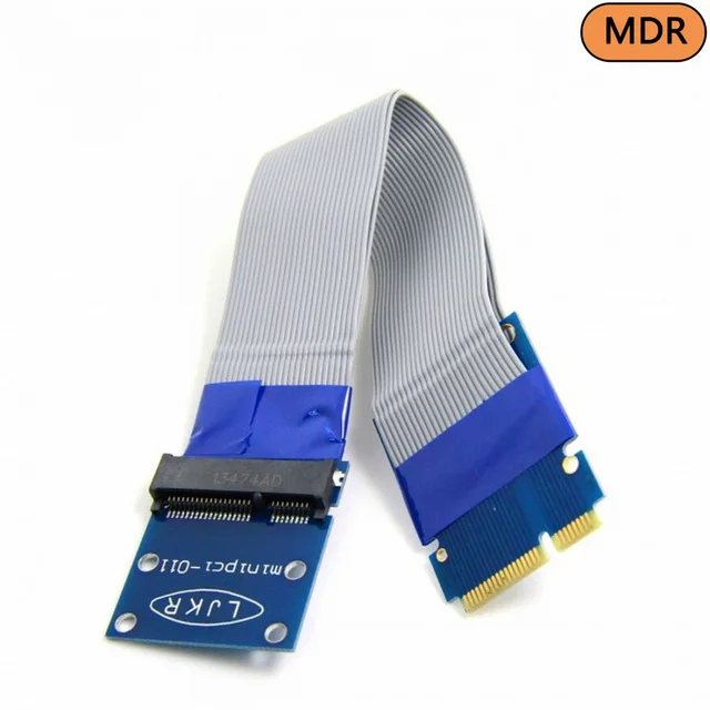 สายต่อการ์ด MDR Mini PCI Express PCI express-e ยืดหยุ่น52PIN ม. ถึงตัวเมียยาว0.15ม. 1