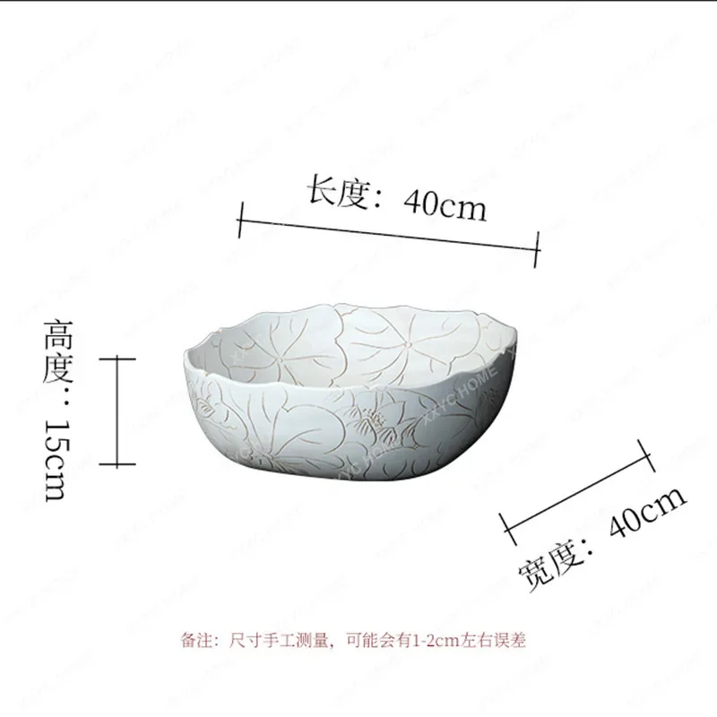 

Table Splash-Proof Single Ceramic Art Retro Home Bathroom Basin sink