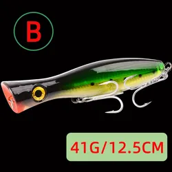 Large Floating Topwater Wobbler Fishing Lure - Premium Artificial Hard Bait (B - 41G)