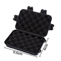 Waterproof Outdoor Survival Storage Box - Durable Plastic Container (S - Black)