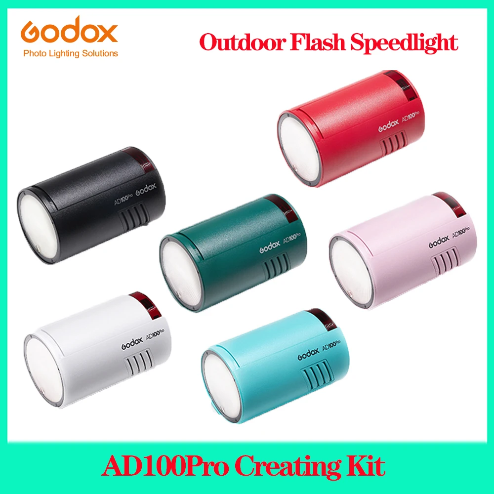 

Godox AD100Pro Creating Kit 100Ws Outdoor Flash Speedlight 2.4G Wireless Pocket Flash For Sony Nikon Canon Fujifilm Camera