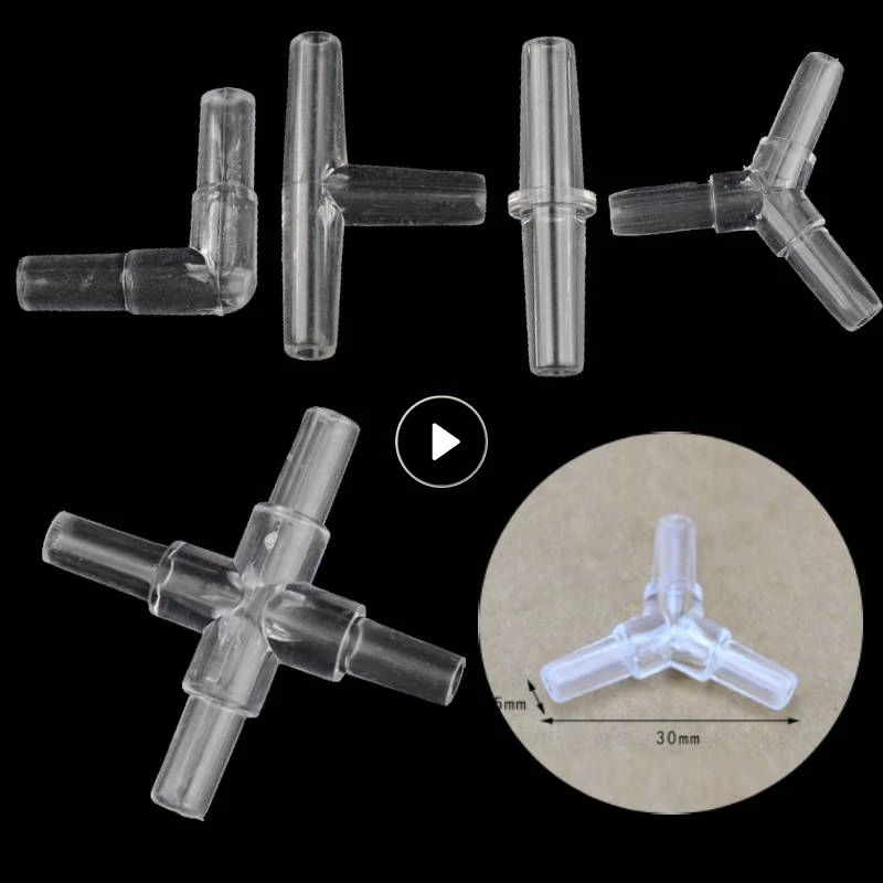 10pcs Aquarium Fish Tank Air Pump Connector Water Pipe Fittings Hose