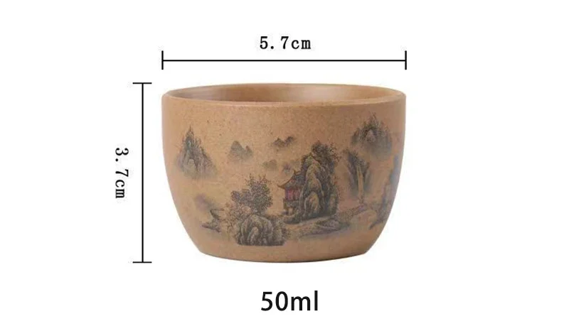 Rough Pottery Hand-painted Tea Cup Kung Fu Tea Set Chinese Cups Mugs Ceramic Teacup Japanese Te Cup Bowl Puer