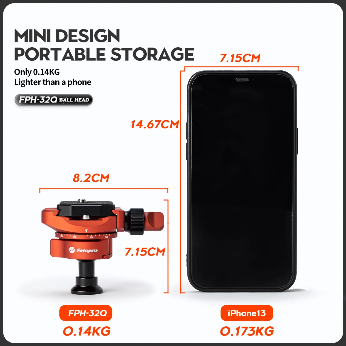 Fotopro Inverted Ball Head with Flip Lock Design Lightweight Panoramic Tripod Ball Head for X-Aircross 3 Lite