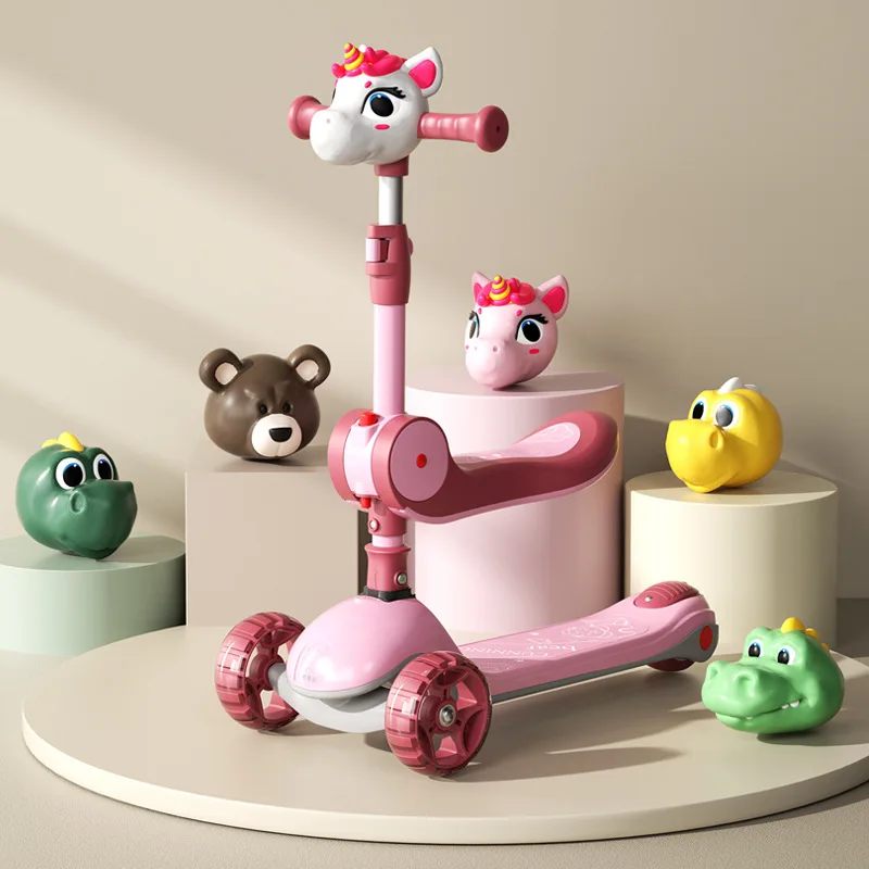 

1PC Scooter Head Toy Scooter Handlebars for Children Bicycle Decoration Animals Scooter Bike Accessories Kids Birthday Gifts