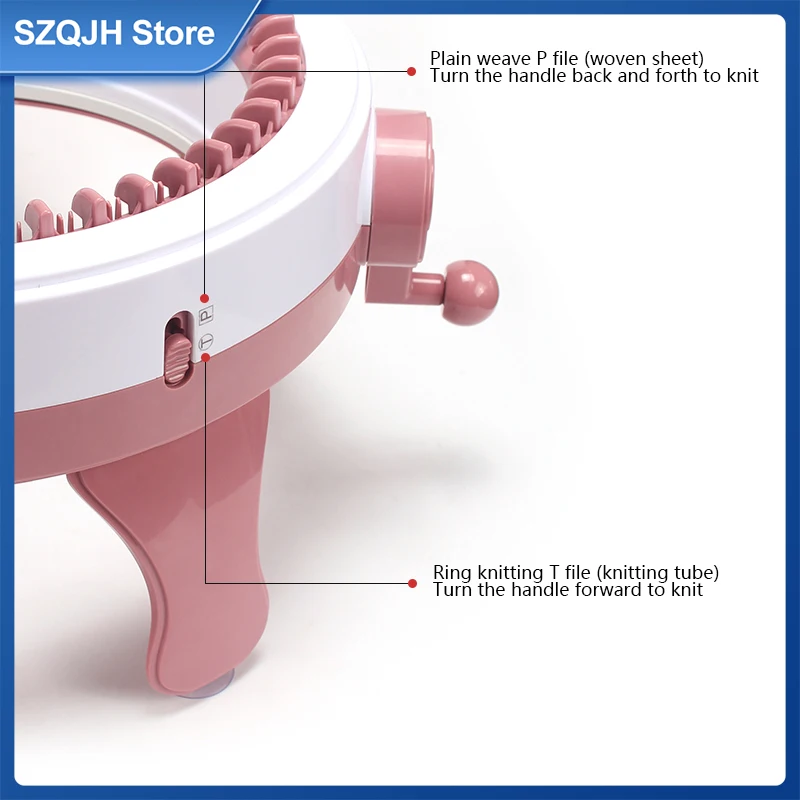QJH 48 Needle Knitting Machine Weaving Hat Scarf Bib Sweater Girl Yarn Machine Children Adult toy
