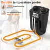 Electric Deep Fryer with 3 Baskets, 5L Stainless Steel Deep Fryer w/60 timer & Lid with view window, Home Countertop 4