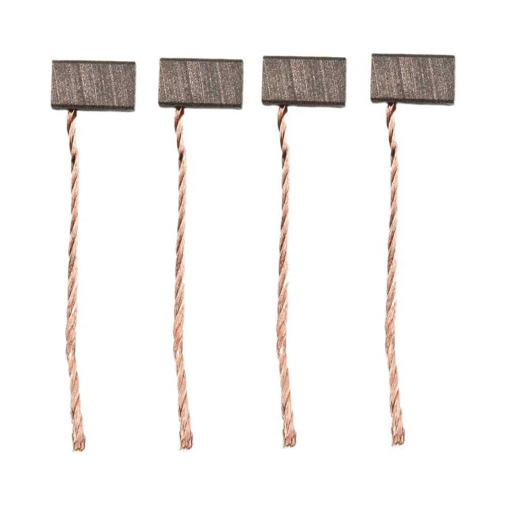 Trade-Shop, 2 spazzole di carbone per motore, 6 x 6 x 12 mm, lunghezza del cavo 40 mm, per molti motori di auto, utensili elettrici 12-24 V