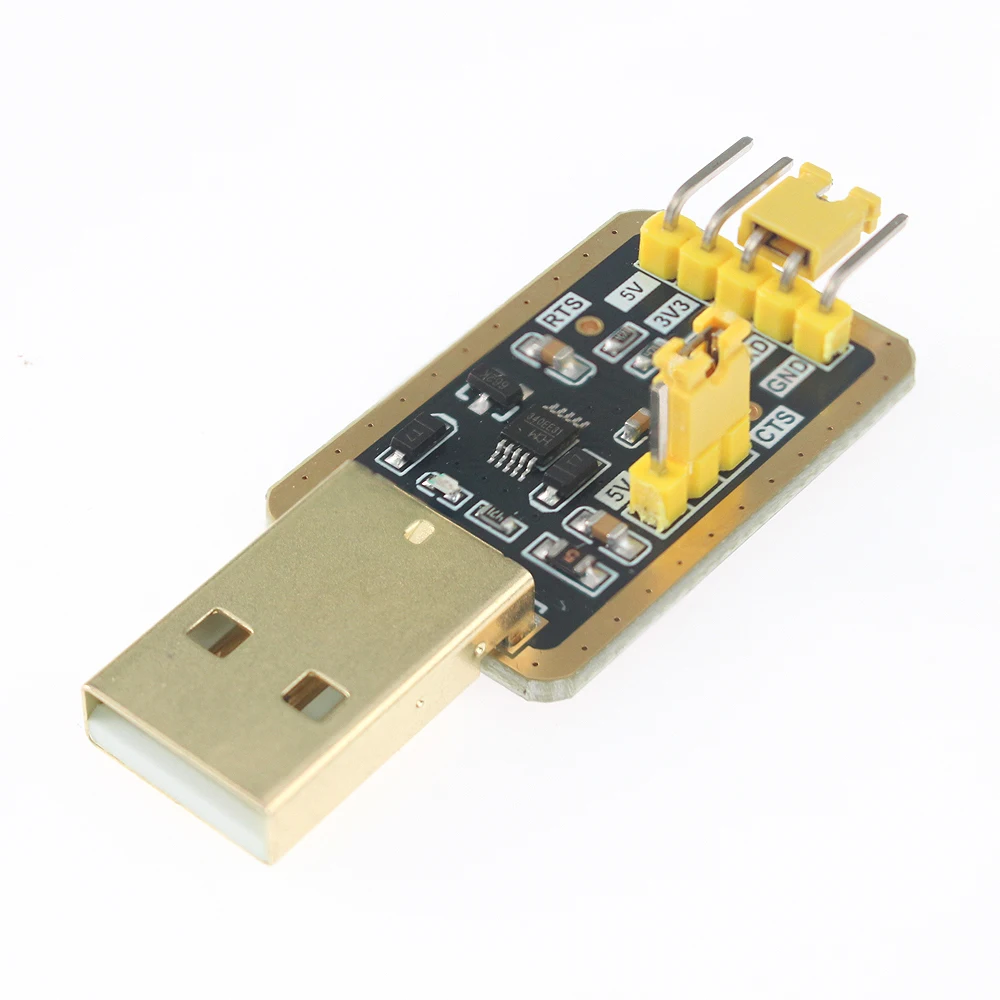 Luxurious Gold CH340E USB To TTL Module Serial Port Converter UART Module 3.3V 5V Electronic Kit