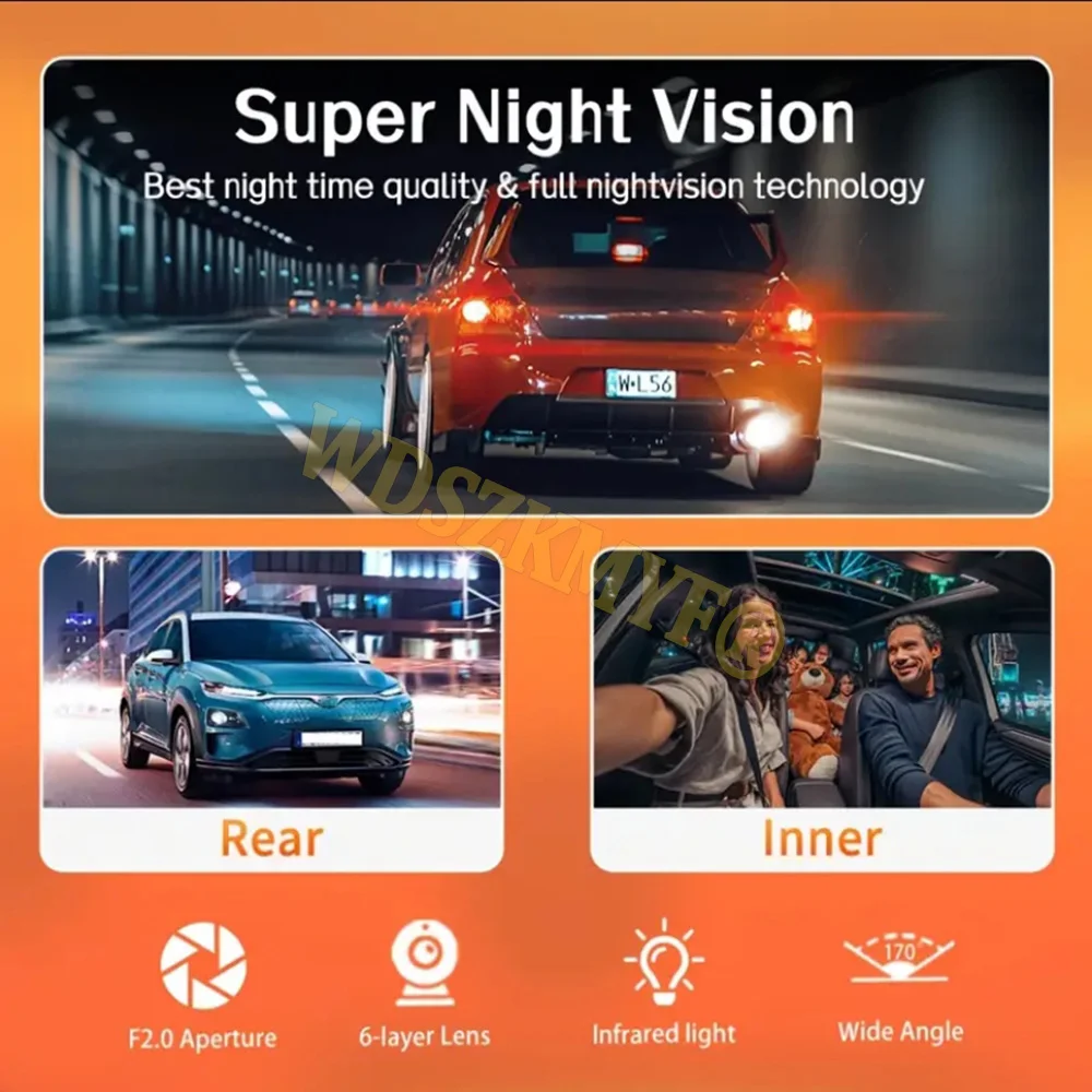 WIFI Dash Cam For Car Camera 1080P Video Recorder HD 2/3Camera Car DVR Front Rear View Camera Night Vision Car Accessories