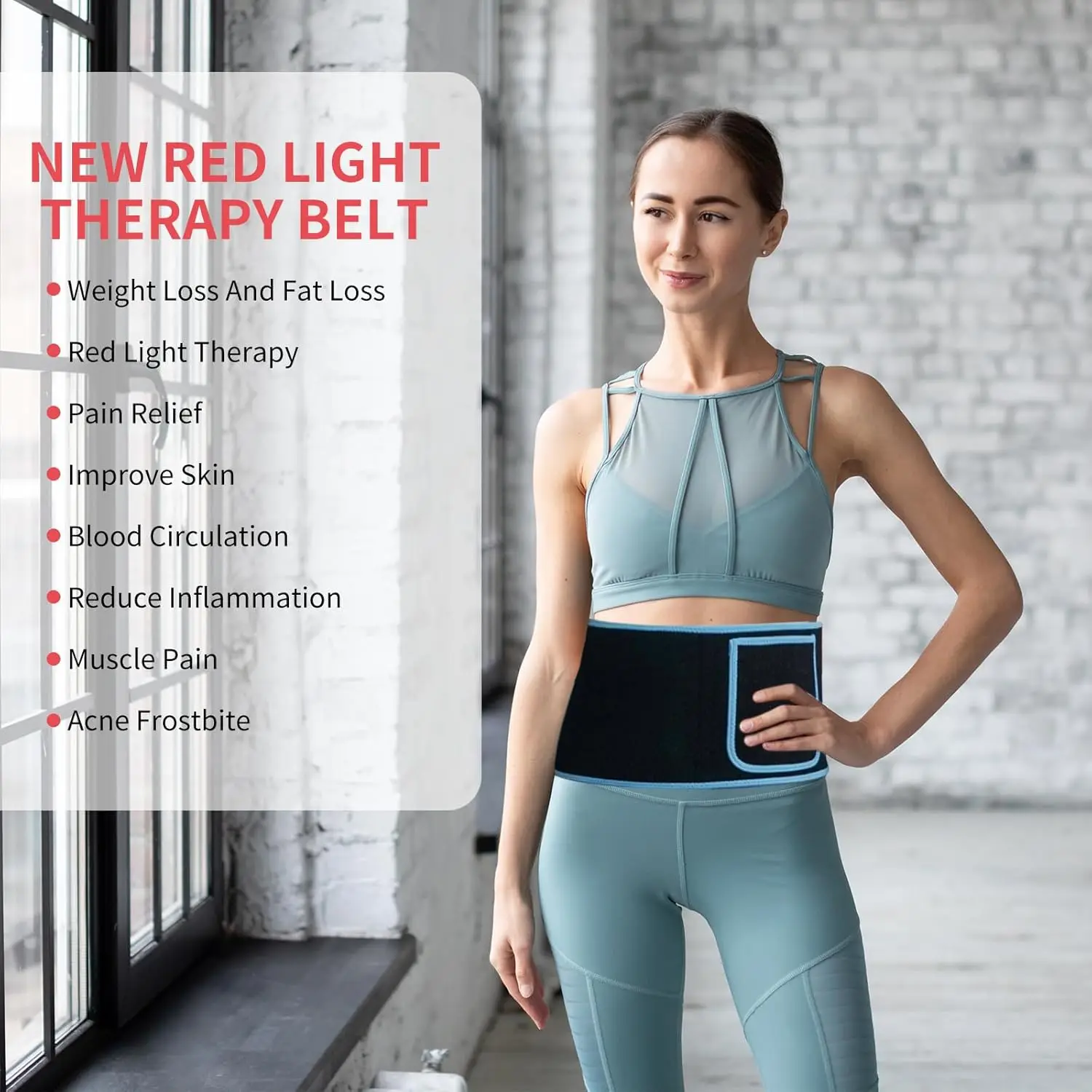 Multi Style Red Light Belt, 850nm&660nm Infrared Light Therapy Pad for Relieve Body Part Joints Fatigue Burning Fat Slimming