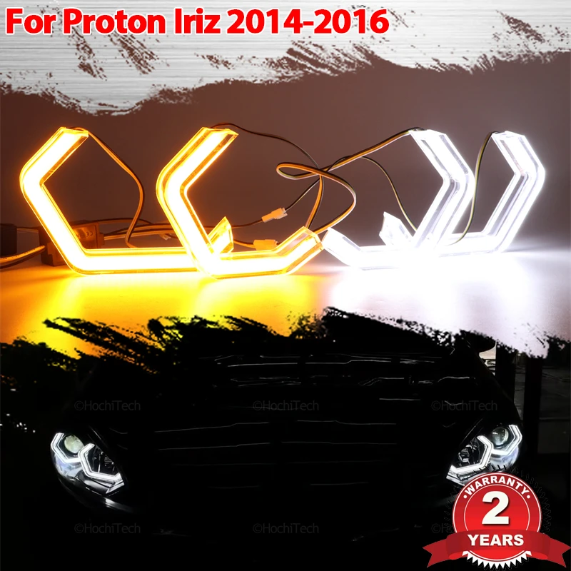 

Switchback M4 style Light Halo Rings DRL LED Angel Eyes Kit For Proton Iriz 2014 2015 2016 Car Headlight Retrofit