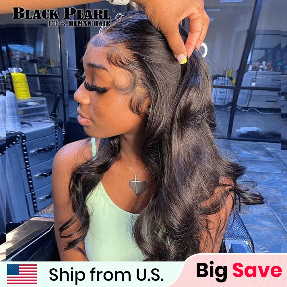 Body Wave Lace Front Human Hair Wig for Black Women Pre Plucked Brazilian Middle Part Loose Wave Transparent Lace Frontal Wigs human hair wig