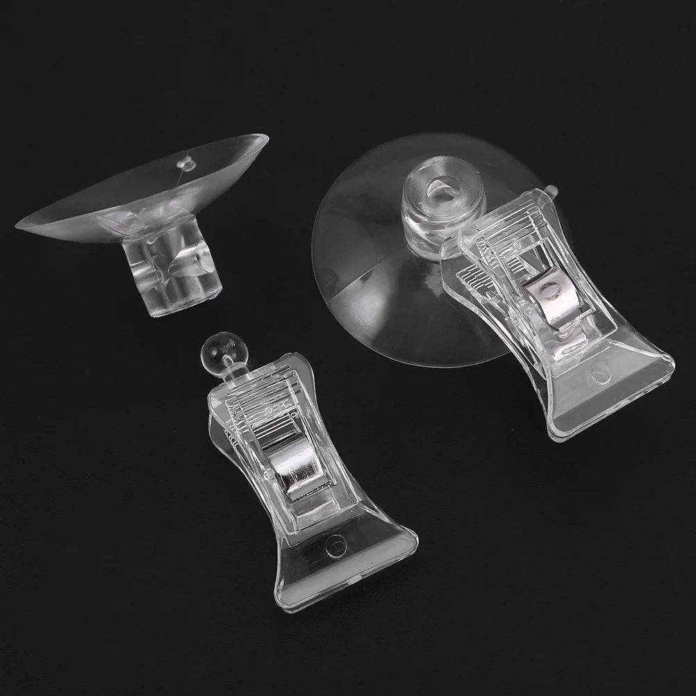 

5 Pcs Fodder Clamps Feeding Tool Suction Cups Fish Tank Accessories Clip Aquarium