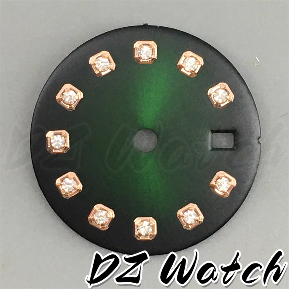 Stunning 20.5mm Multicolor Sunburst Watch Dial with Diamond Markers and Date Window
