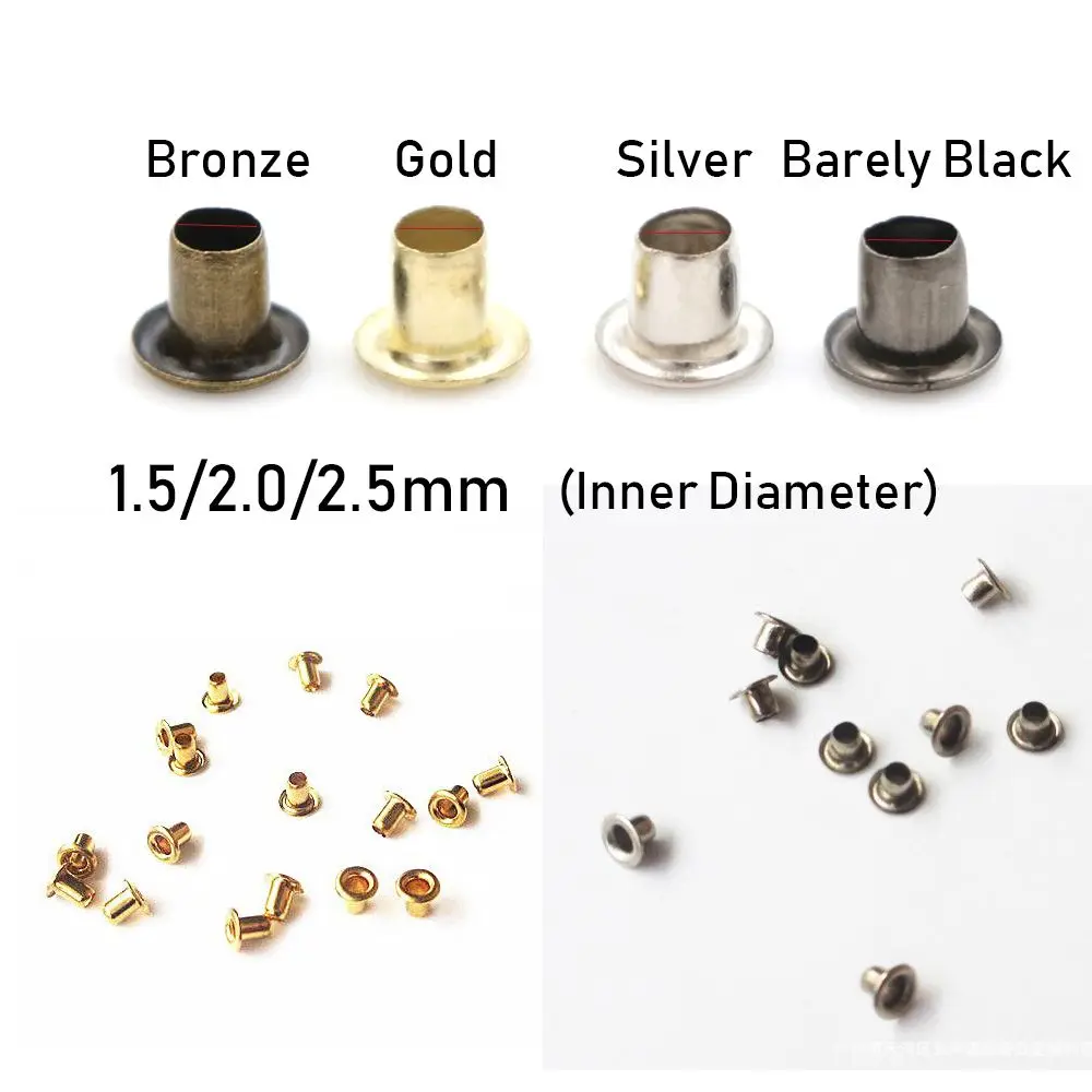 Mini Ultra-small Metal Eyelet Buttons 50Pcs For DIY Dolls Buckles Belt Buckle Shoes Clothes Doll Bags Accessories 1.5/2.0/2.5MM eyelet grommet ring kit eyelet grommet ring grommet eyelet kit screw back eyelets