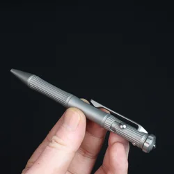 1 Piece Titanium Alloy Tactical Ball Point Pen  Pocket Clip Writing Pen  with Fidget Spinner
