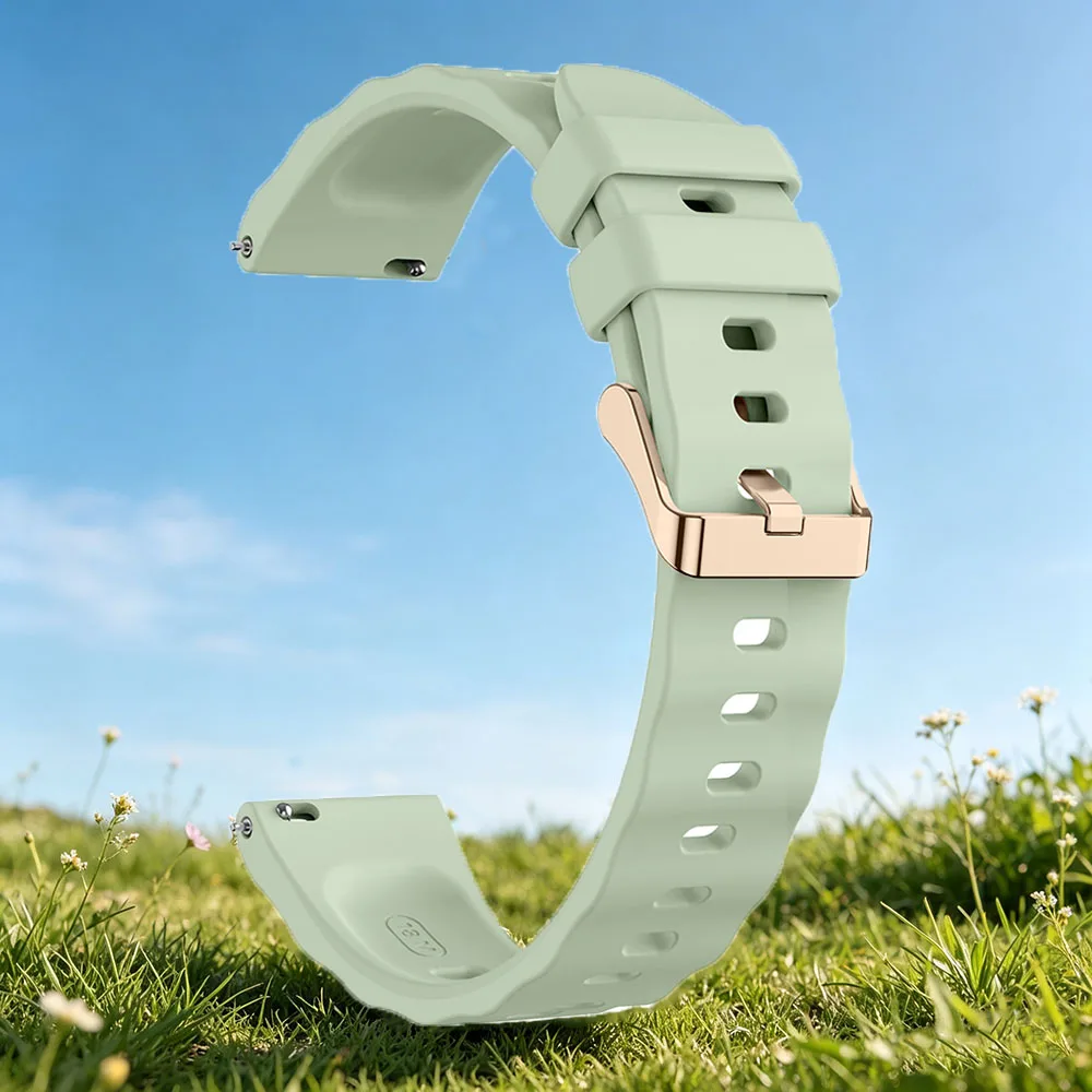 Premium 18mm Silicone Watch Band - Elegant Bracelet Wristband Strap