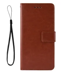 Leather Flip Case with Wallet & Kickstand - Protective Cover with Card Slots for Honor X9c Smart (Brown)